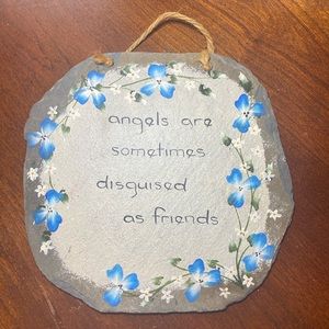 Vintage hand painted slate. 1963